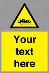 Custom warning grounding narrow boat on lock cill